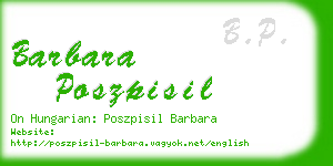 barbara poszpisil business card